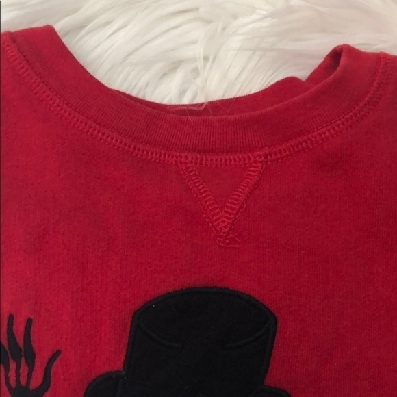 Snowman red crew cut sweat shirt size 4T EUC - Picture 3 of 5